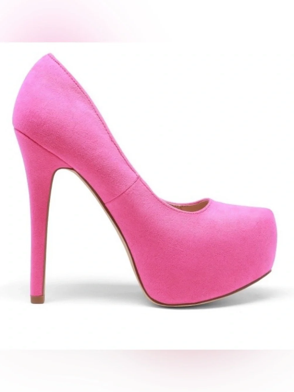 Dream Pairs  Hot Pink Fuchsia Suede Stiletto Swan Platform Pumps size 8.5